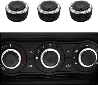 3 PCS AC Heater Air Conditioning Button Knob, Air Conditioner Climate Control Knob Replacement, Knob for Heater Fan Button Compatible with Tacoma 2005-2015, Car Accessories