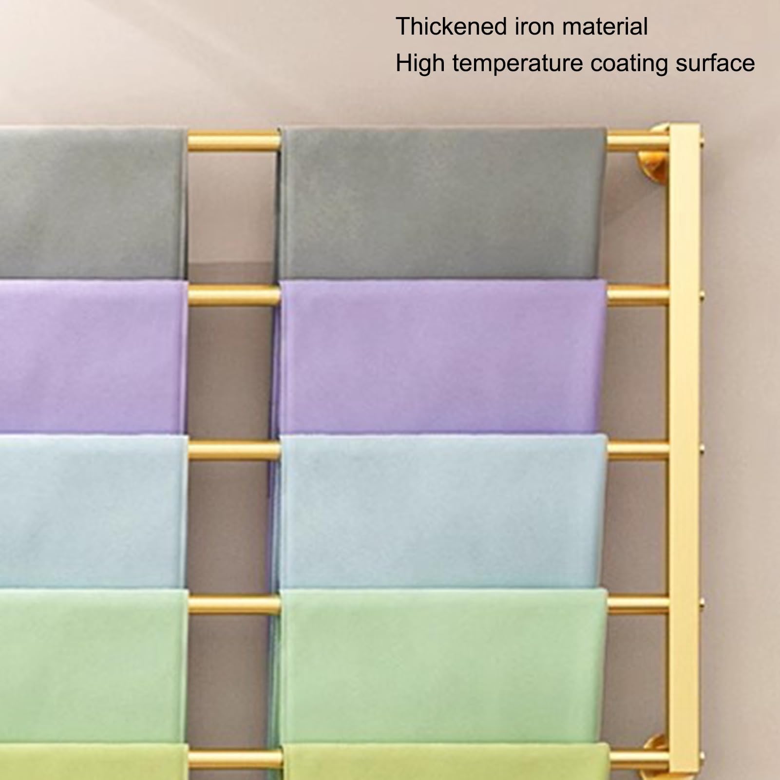 Genérico Perchero de Pared Dorado para Bufandas - Gran Capacidad de Almacenamiento metálico para Corbatas, Bufandas de Seda, Toallas y Papel de Regalo - Elegante, 47,2 x 47,2 Pulgadas, Idea