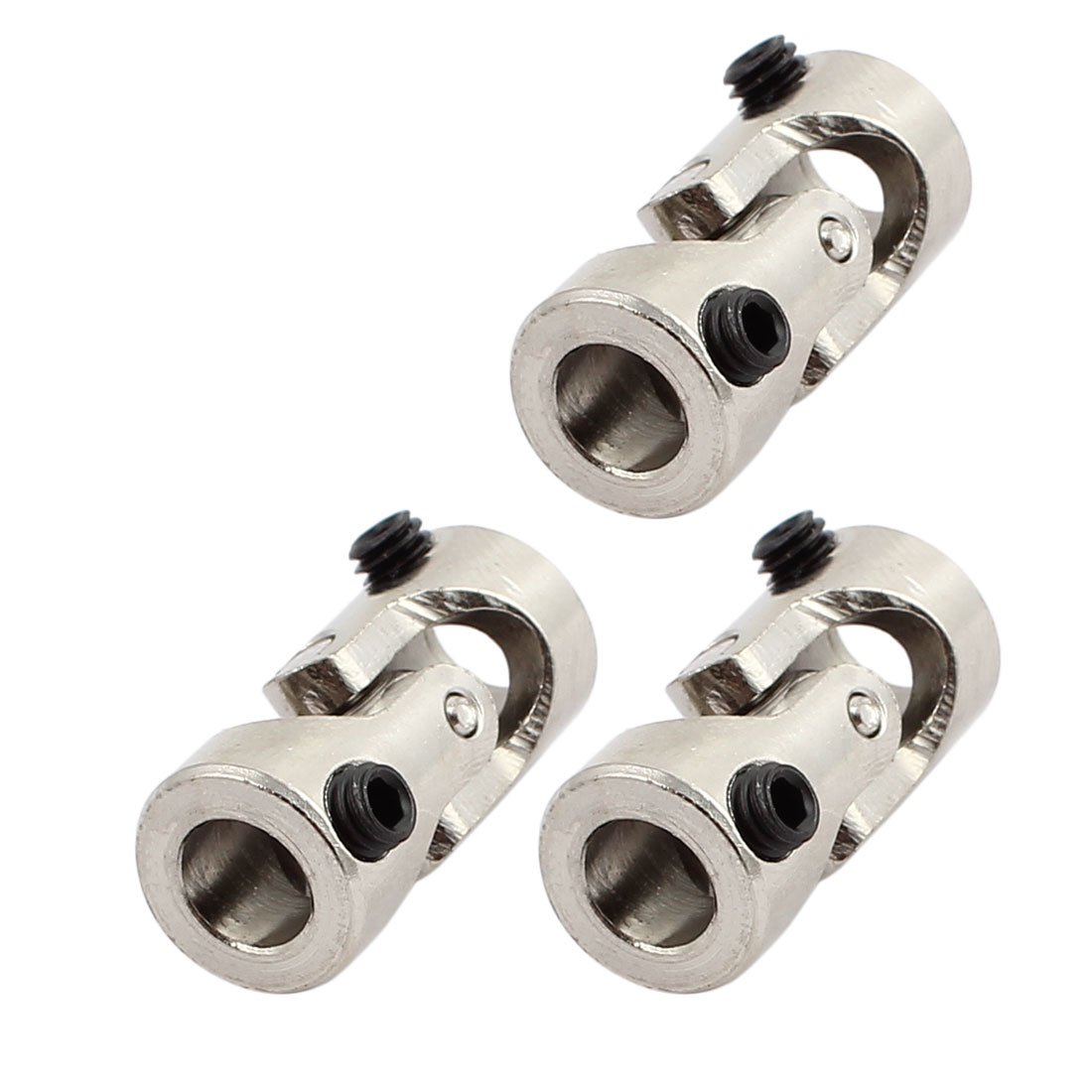 Aexit 6.0mm to Electrical equipment 6.0mm Inner Dia Rotatable Universal Metal U Joint Coupler 3pcs