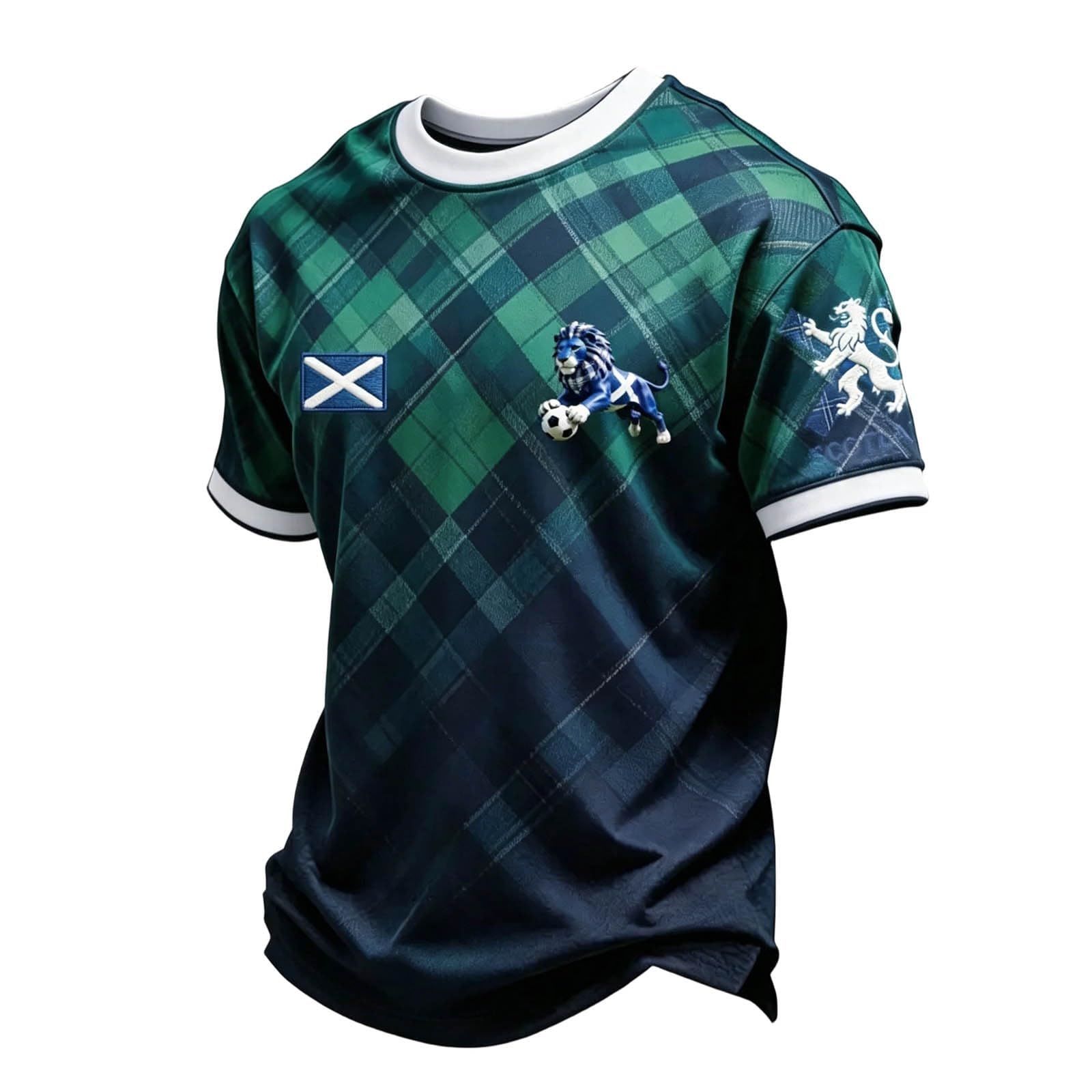 WDCHAOYUE Mens Scotland Flag Soccer T-Shirt Football 2026 World Cup Scotland Short Sleeve Crewneck Shirt for Football Fans Supporters