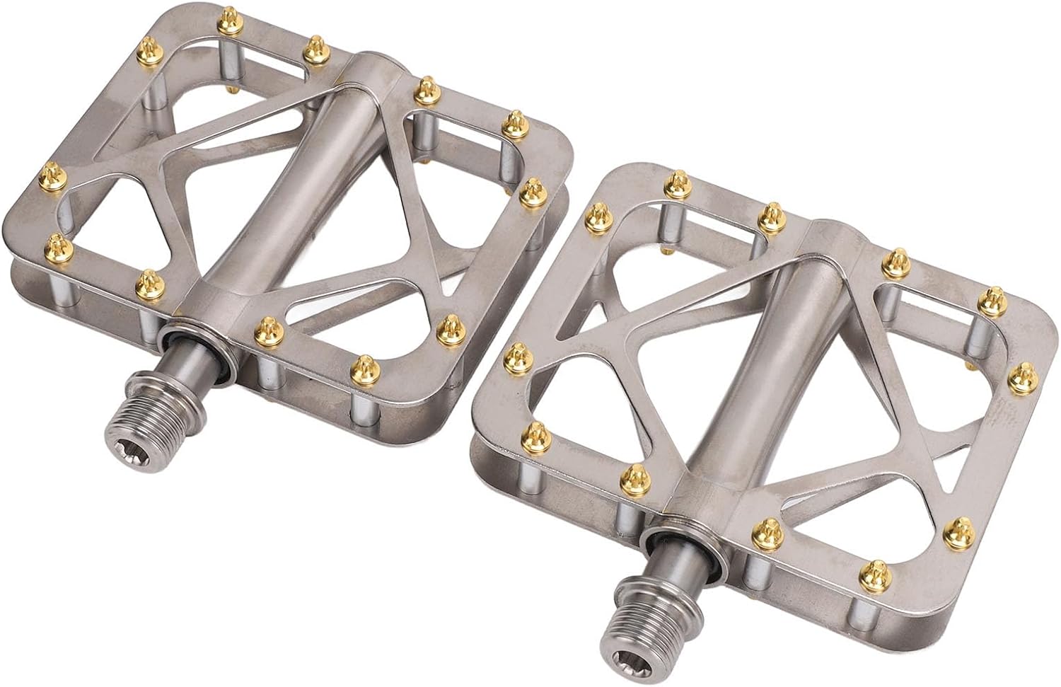 自転車ペダルアロイバイクペダルデュベアリング付きアンチスリップデザインマウンテンロードバイク用普遍的な耐久性2パック