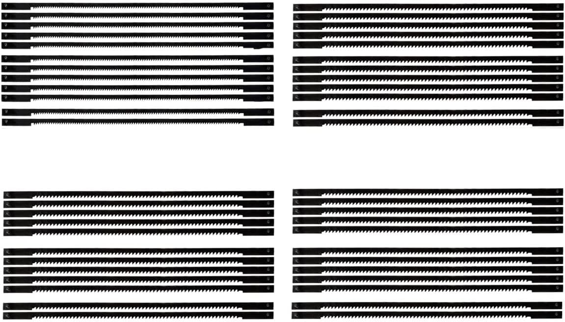 5 Inch Scroll Saw Blade Pin End Assortment (48 Pack, 12PCS Each 10TPI, 15TPI, 18TPI, 24TPI)