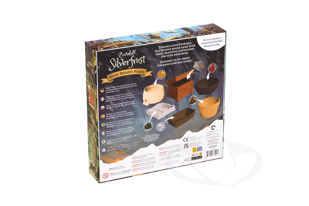 Everdell Silverfrost Deluxe Resource Vessels - Supporti per componenti 3D premium, accessori per giochi da tavolo aggiornati, supporti per risorse e gettoni