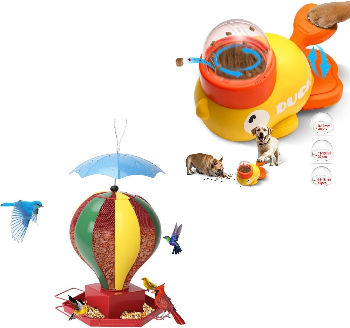 Cat Treat Dispenser Toy & Bird Feeder for Outdoors Gift Idea for Festives or Birthday