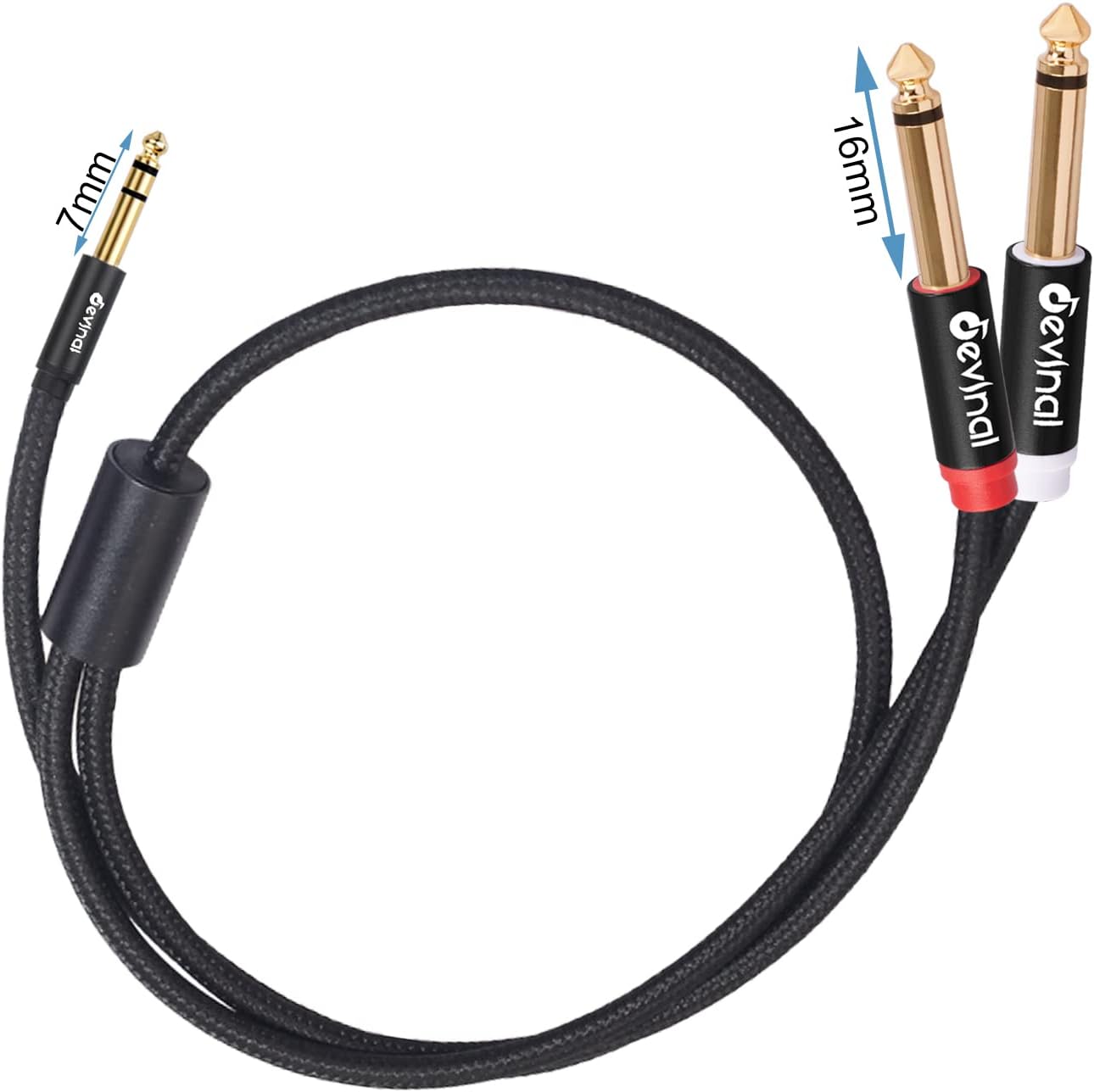 Discount 90% Devinal 3.5mm to Dual 1/4 Y Splitter Cable, 1/8 Female TRS to Dual 6.35mm TS Male Adapter, Female Mini Jack Stereo to 2 Quarter inch Mono Converter 1 feet Special Devinal 3.5mm to Dual 1/4 Y Splitter Cable, 1/8 Female TRS to Dual 6.35mm TS Male Adapter, Female Mini Jack Stereo to 2 Quarter inch Mono Converter 1 feet
