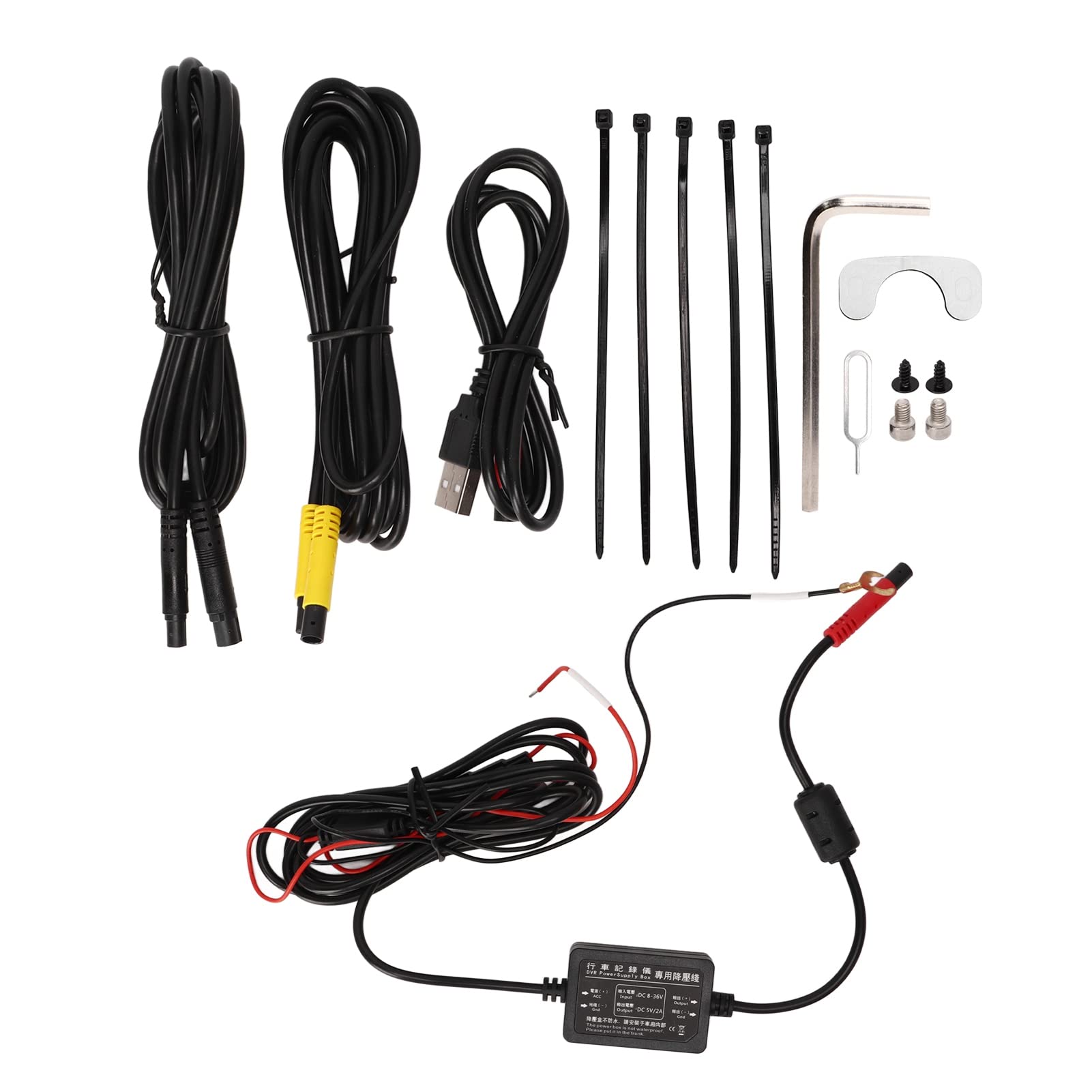 Enregistreur de Moto, Caméra de Tableau de Bord de Pouces 1080P Avant Arrière Vidéo Enregistreur de Conduite Enregistrement en Boucle Capteur G Surveillance de Stationnement