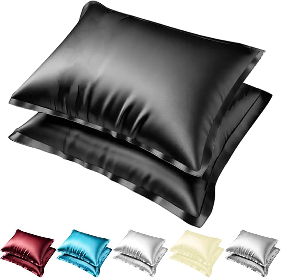 Kit 2 Fronha de Cetim Toque Seda Luxo Antifrizz Cabelo Capa Para Travesseiro Cama