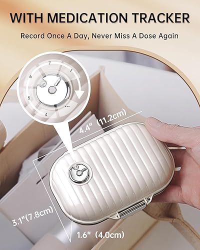 Miniatura 2 de Organizador semanal de píldoras de viaje diario, pequeño pastillero de bolsillo de 7 días, farmacia, pastillero portátil para bolso de bolsillo,