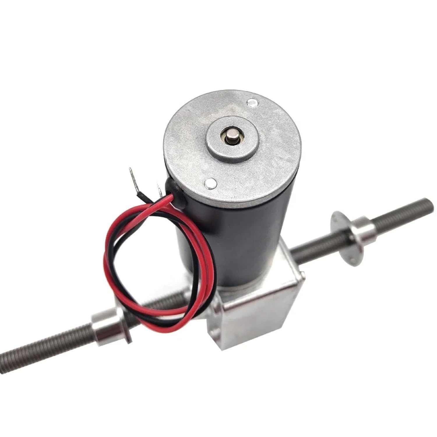 DC Worm Gear Motor, 12V-24V, 12-470RPM, 70kg.cm Torque, M8 Double Shaft, 180mm Length (40 RPM 12V)