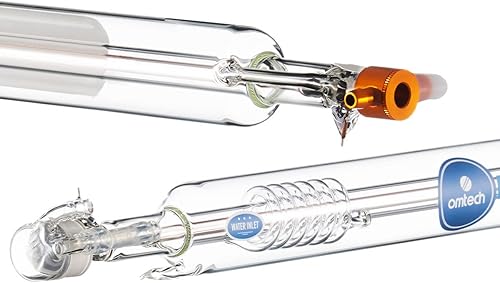 OMTech Tubo láser de CO2 de 40 W para grabador láser y máquina cortadora, tubo de corte láser de 28.346in y 1.969in de diámetro con vidrio de