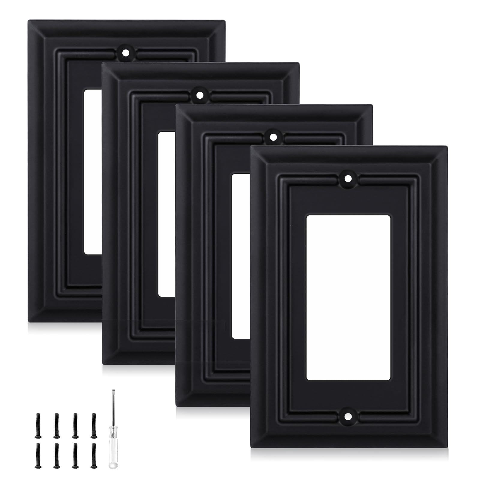 Matte Black Outlet Covers - Bamboo Fiber Wall Plates -13 Matte Black Outlet Covers - Bamboo Fiber Wall Plates -13