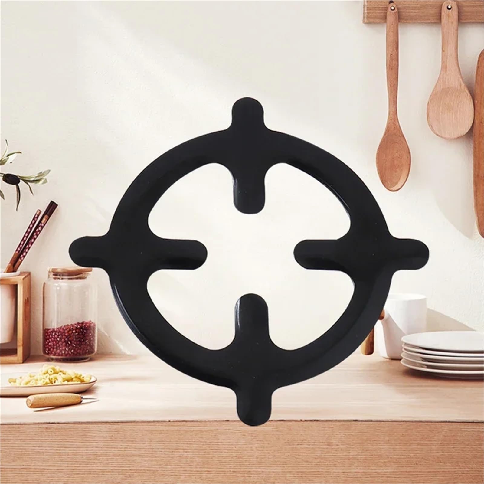 Gasherdständer Topf Herd Ständer Herd Gas Ring Topf Reduzierer Untersetzer Kaffeekanne Ring Ständer Topf Matte Metall Brenner Herd Rost Küche Rack(5Pcs)