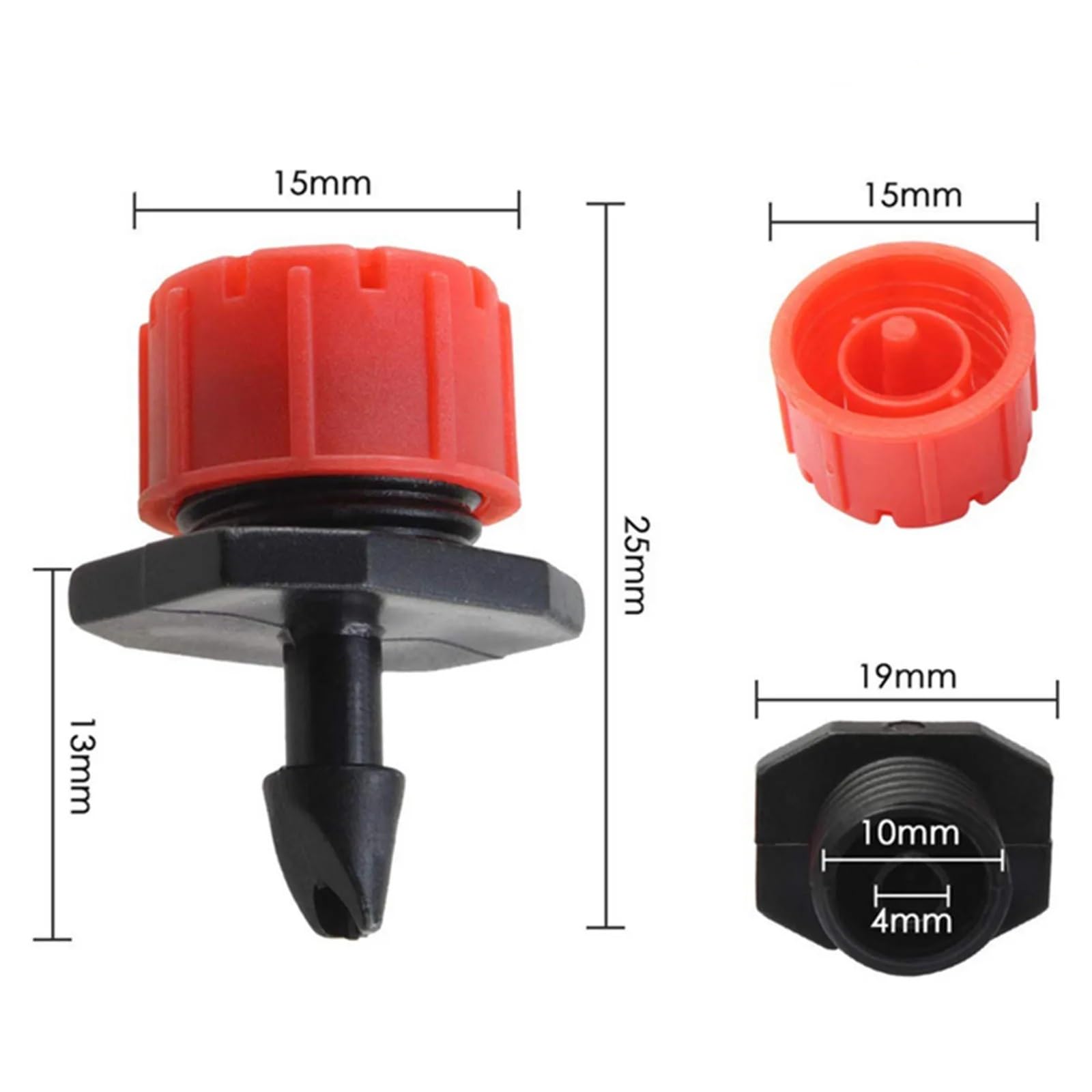 Emettitori di irrigazione a goccia 400 pz irrigazione a goccia irrigazione a goccia micro emettitore d'acqua gocciolatore testa a goccia per sistema di irrigazione a goccia