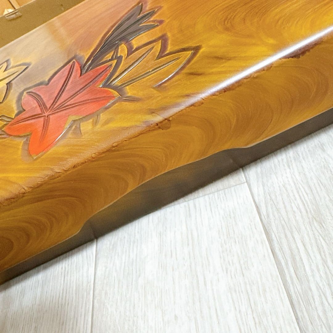 硯箱 紅葉彫刻 文庫 小物入れ 【ミージョイン】 書類ケース 道具箱