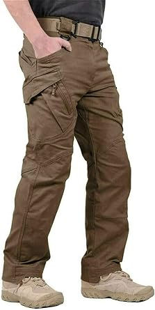 LELEBEAR 2021 Upgraded Tactical Waterproof Pants, Mens Waterproof Hiking Tactical Trousers for Combat Outdoor Hiking
