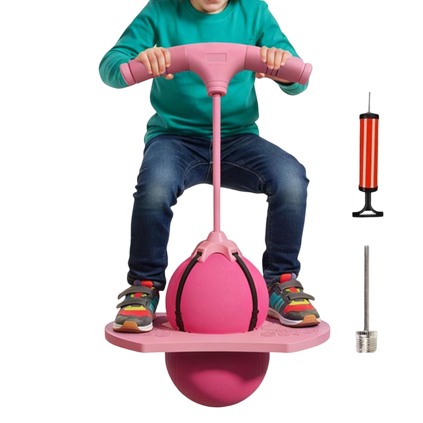 Balancín Saltarín, Antideslizante Seguro y con Asa e Inflador | Pelota Saltarina Niños y Adultos | para niños Juego Ejercicio Deporte cumpleaños Parque Gimnasio