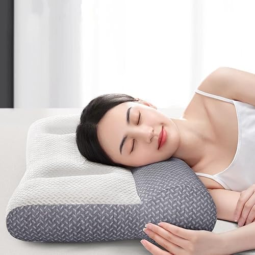 Almohada ergonómica cómoda para el cuellohombro para ayudar a dormir con contorno transpirable