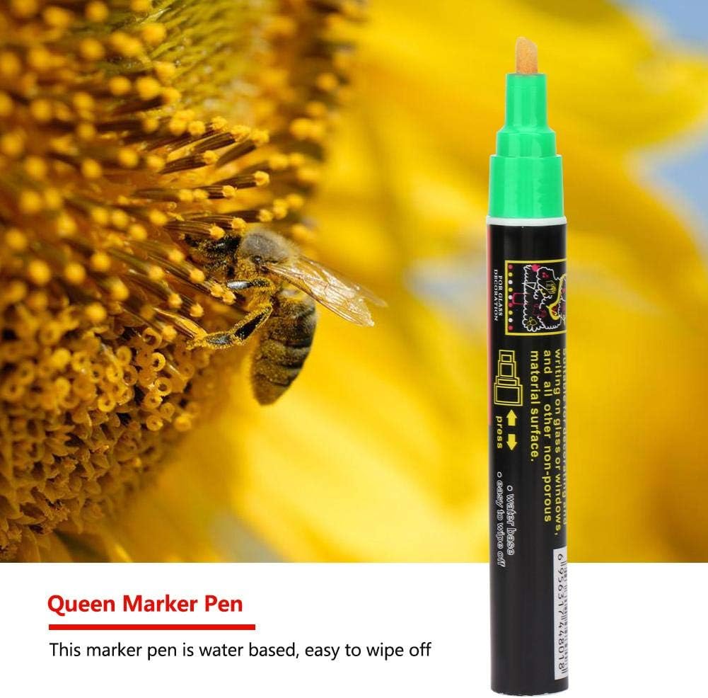 Walfront Bee Queen Marker Pen Honey Bee Queen Marking Tools the Bee Marking Pen with 8 Choice(Green)