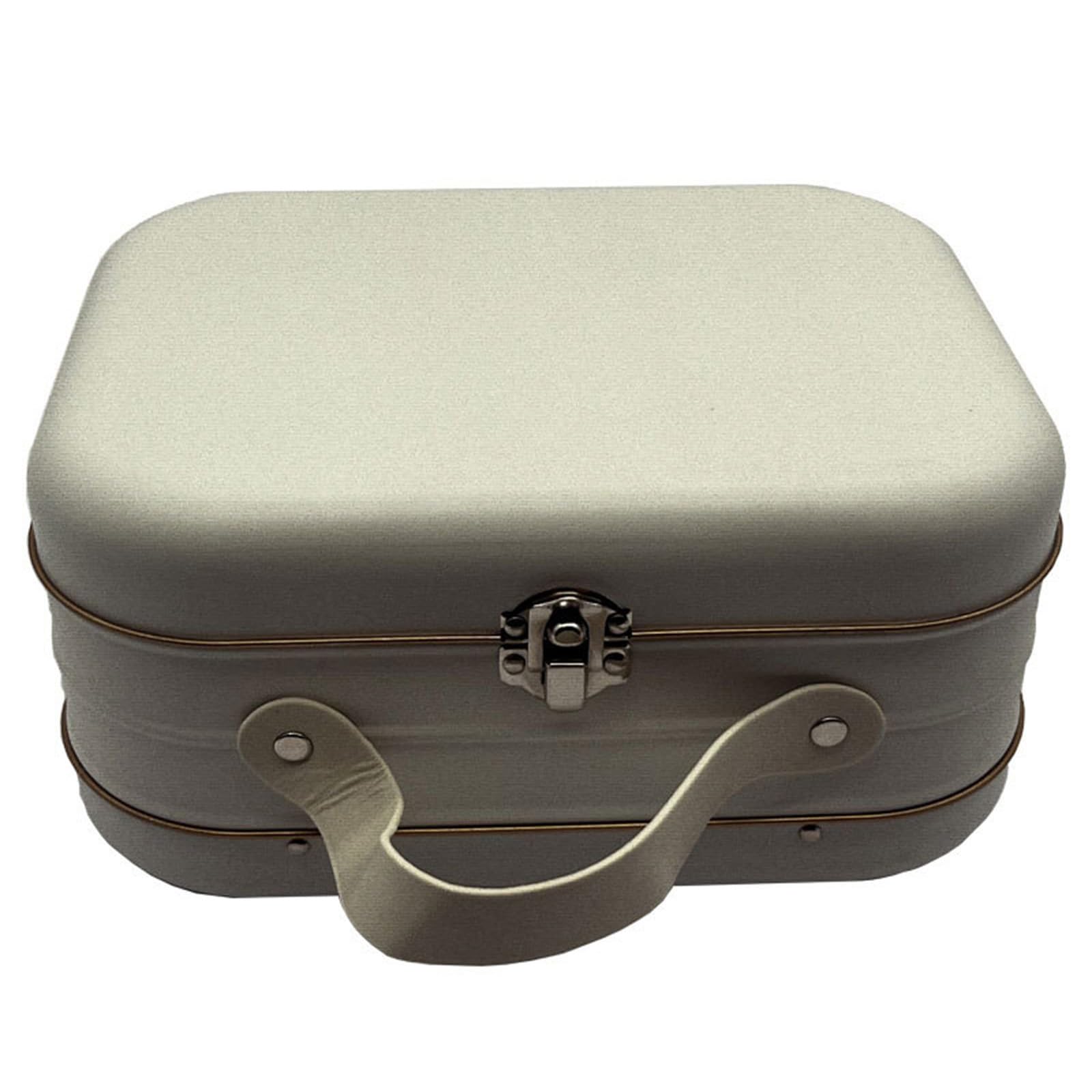 Tsophreniq Multipurpose Tin Organizers Box with Lockable Lid and Ergonomic Handle Tinplate Storage Container for Easy Transport Tin Storage Box Secure Latches