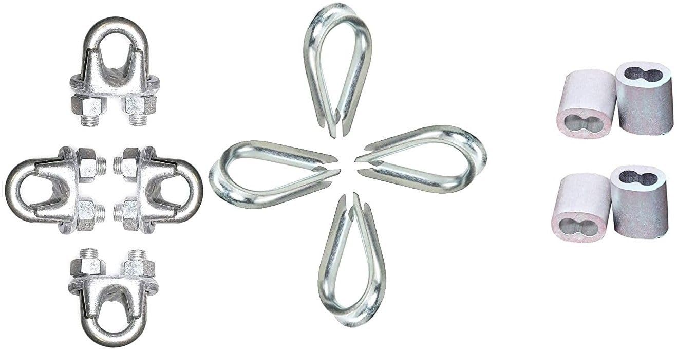 Gym Wire U Lock/Wire Thimble (Eye) Lock/Wire Farul Lock Combo Pack4 Heavy Duty Multi-Training Bar ()-image-28