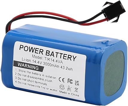 3000mAh 14.4V Battery Li-ion for Tikom Compatible L9000, L8000, G8000 Robot Vacuum