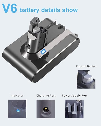 DTK V6 Batteria di Ricambio per Dyson aspirapolvere DC58 DC59 DC61 DC62  Animal DC72 DC74 absolute 21.6V 4.0Ah : Amazon.it: Casa e cucina