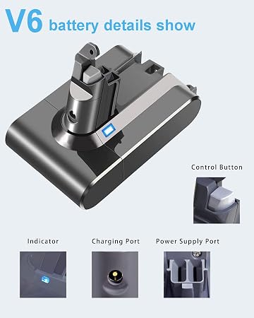 DTK V6 Batteria di Ricambio per Dyson aspirapolvere DC58 DC59 DC61 DC62  Animal DC72 DC74 absolute 21.6V 4.0Ah : Amazon.it: Casa e cucina