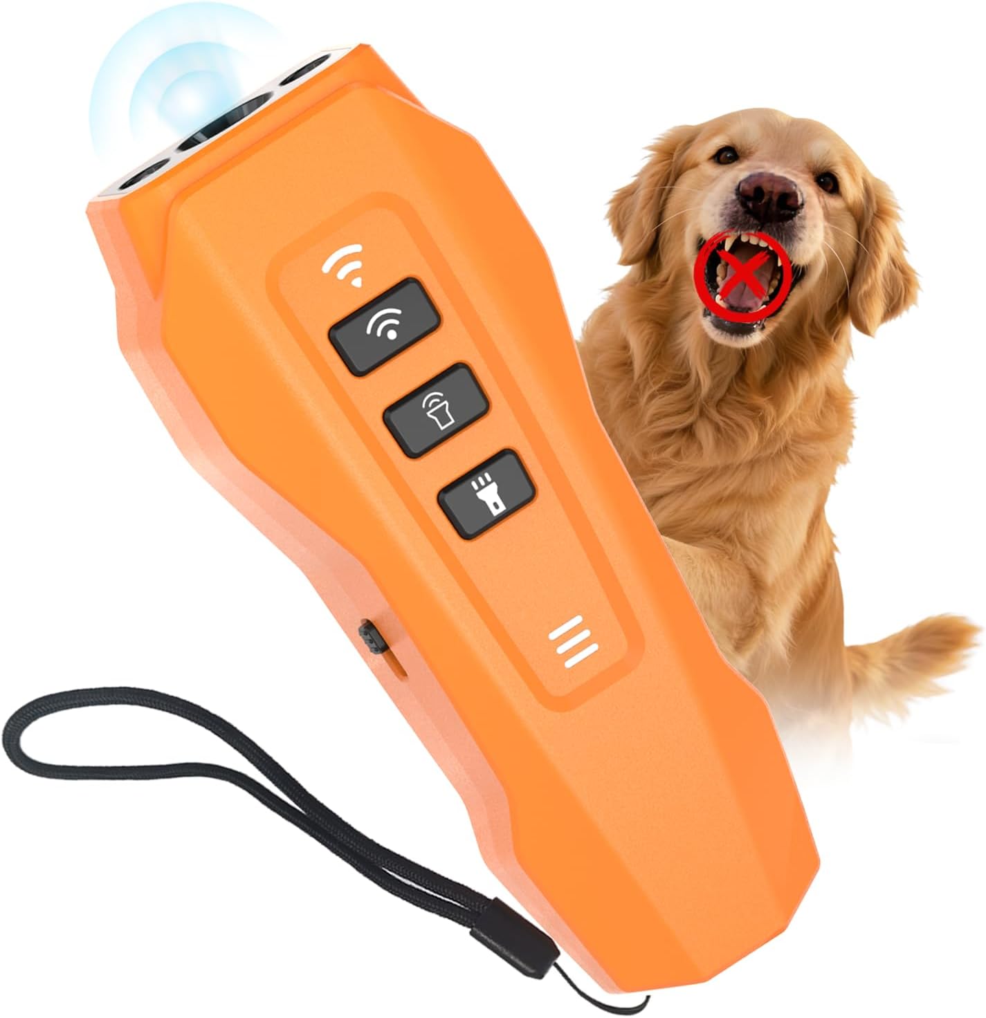 Dog bark Deterrent Device,Ultrasonic Anti Barking, Rechargeable Anti-Barking Device for Dogs Safe & Effective Portable Anti Barking Safe and Effective for Indoor and Outdoor use (Orange)