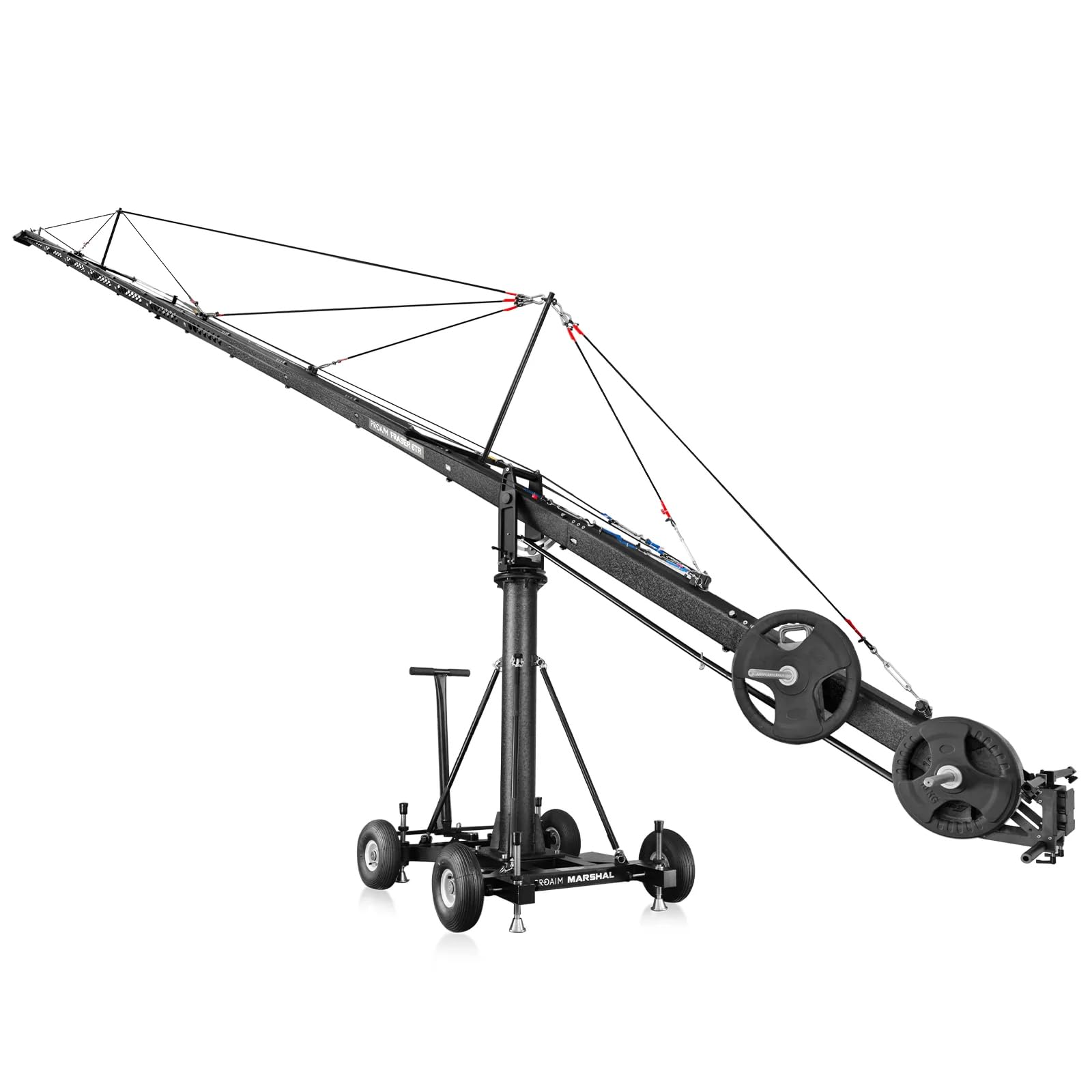 Proaim 40ft Fraser Crane Starter Package for Film Production. Rigid &amp; Sturdy, Adapts Different Lengths. Smooth Wide Crane Shots, 35kg/77lb Payload. Rear-Wheel Steering, Pan-tilt Locks (JB-FR6T-00)