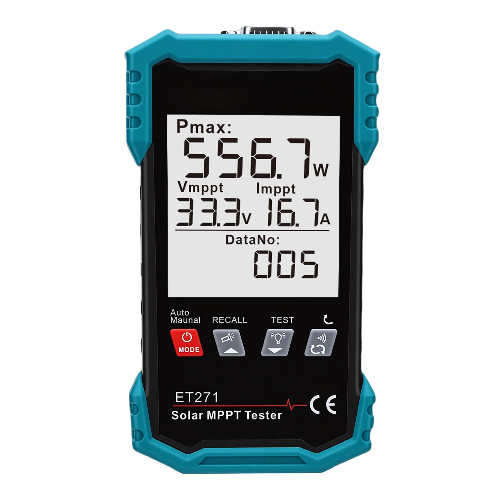 Aramox Tester per Pannelli Solari da 2000 W, Multimetro Fotovoltaico in Materiale ABS con Display LCD per Tensione a Circuito Aperto e Rilevamento Guasti nei Sistemi Solari
