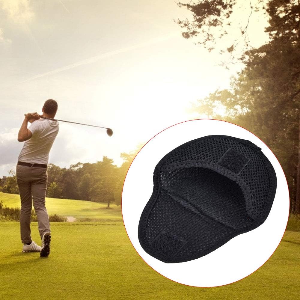 Golf Club Driver Headcovers, Durable Cloth Material, Soft Elastic Fit, Black Protective Cover - Collision Protection, Wear Resistant, Ideal for Golfers