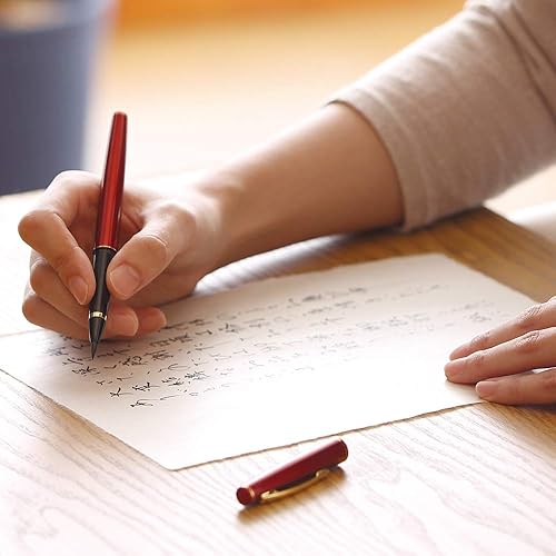 Miniatura 5 de Kuretake MANNEN MOUHITSU pincel con 3 recambios de tinta negra, certificado AP, hecho en Japón, letras, ilustración, caligrafía