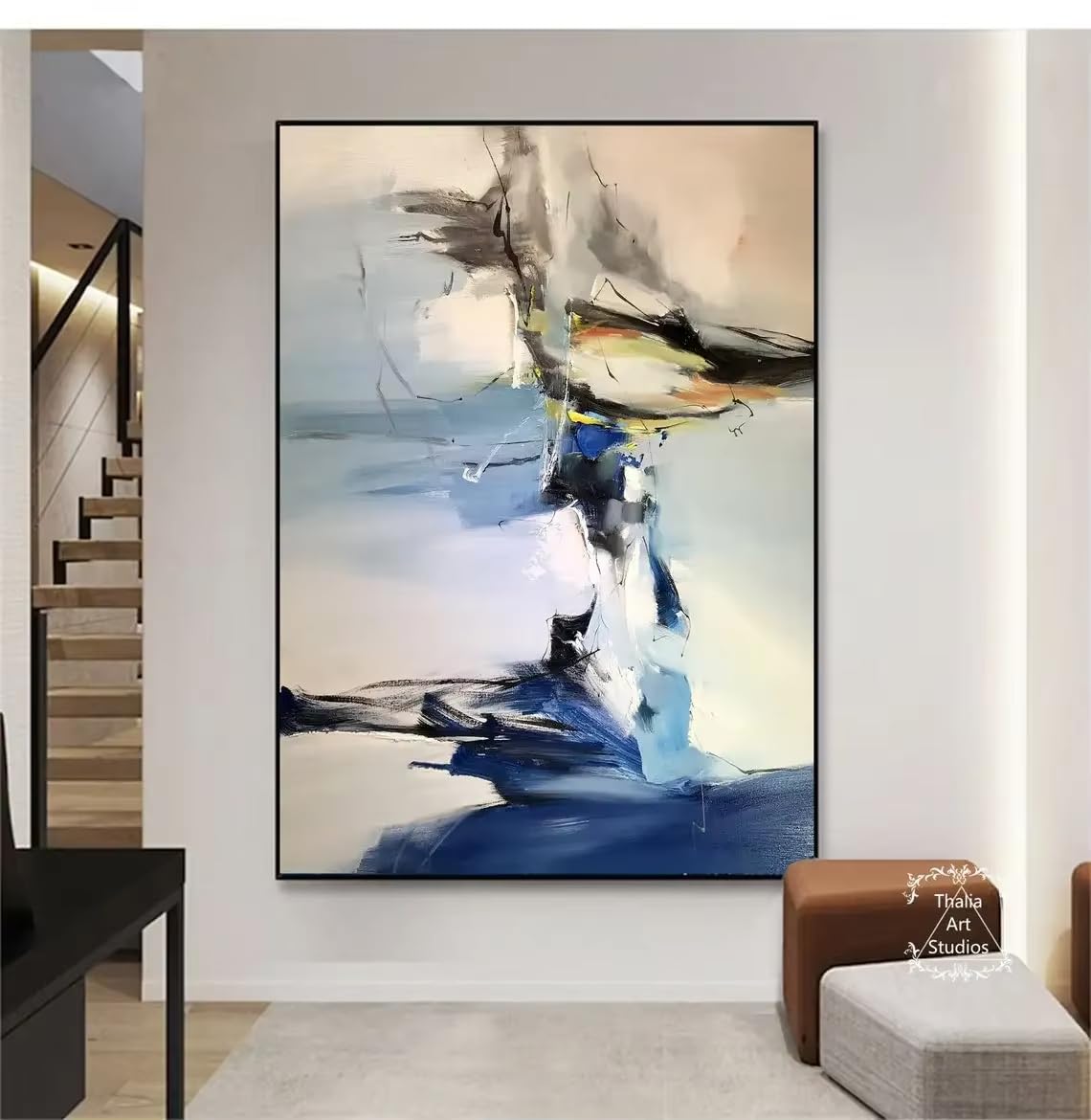 DFZEWKI Brown and Beige Canvas Wall Art Large Modern Contemporary Artwork for Living Room Home Decor(30x40cm(12x16in)/No frame)