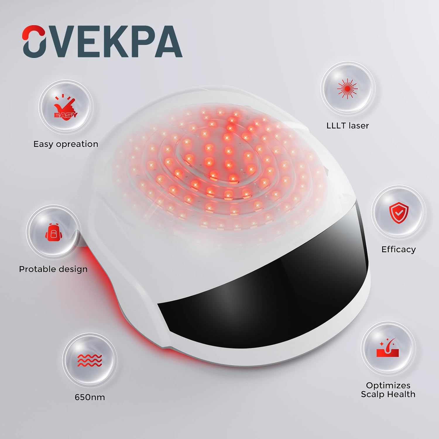 Red Light Therapy for Hair Growth Laser Cap - FDA Cleared Laser Therapy Device - Promotes Hair Regrowth Alopecia Treatment for Men & Women - Image 3