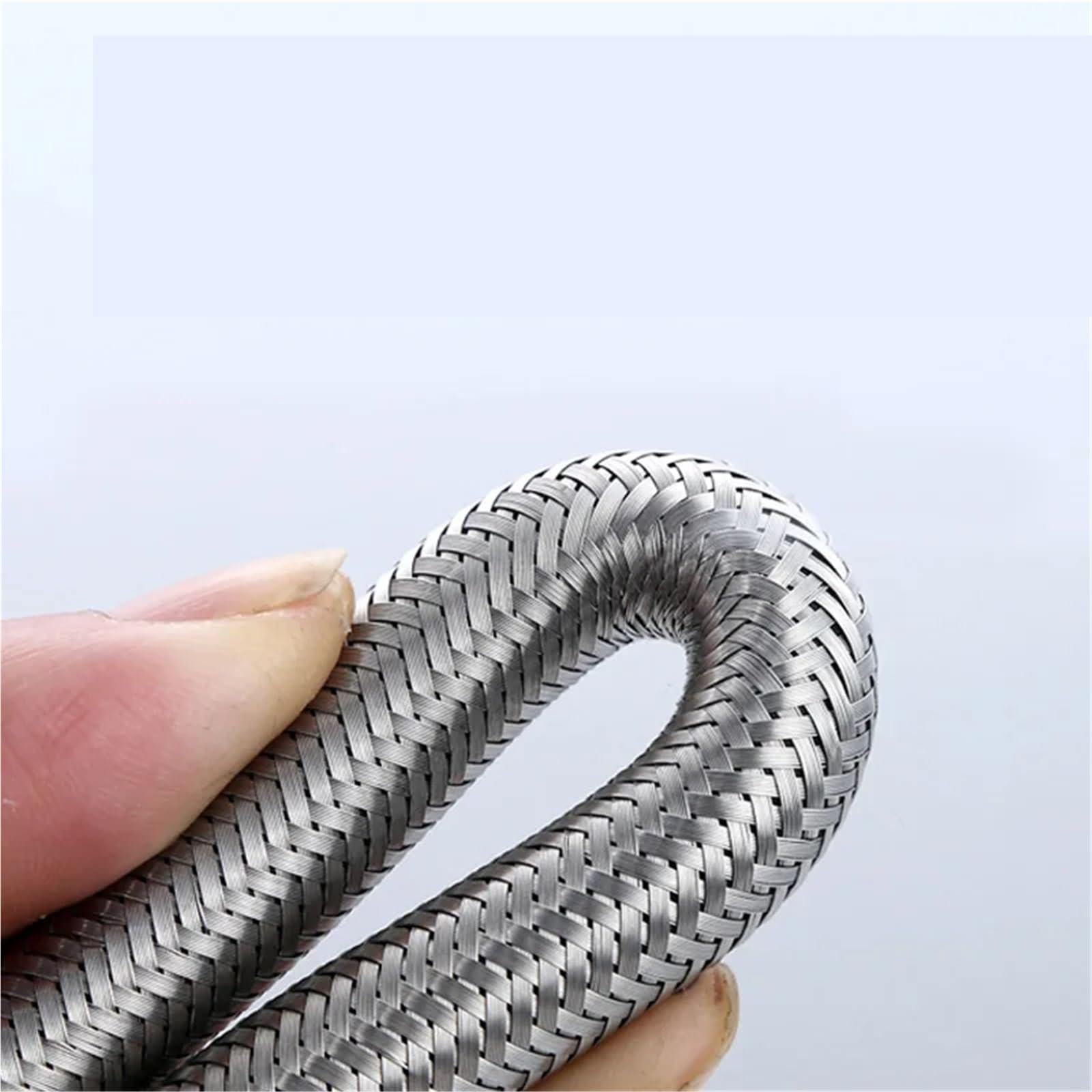 2 Stück 1/2 Zoll Edelstahl Sanitär explosionsgeschützte flexible geflochtene Schlauch Wasserleitung Dusche Badezimmer Zubehör für Wasserhahn Mischbatterie(Color B,200cm)