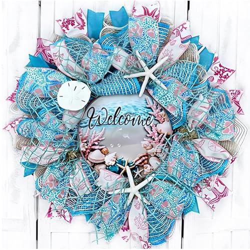 Handmade Turquoise, Coral, Natural & White Coastal...