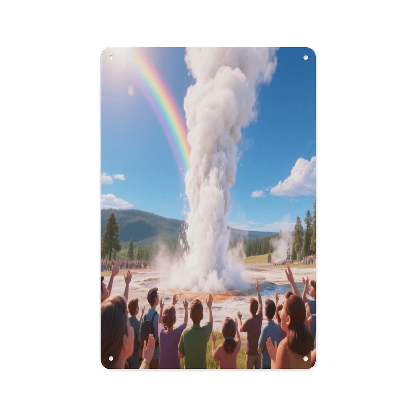 Fekiloot Style Geyser Eruptions Wall Decor Metal Signs Tin Signs Poster