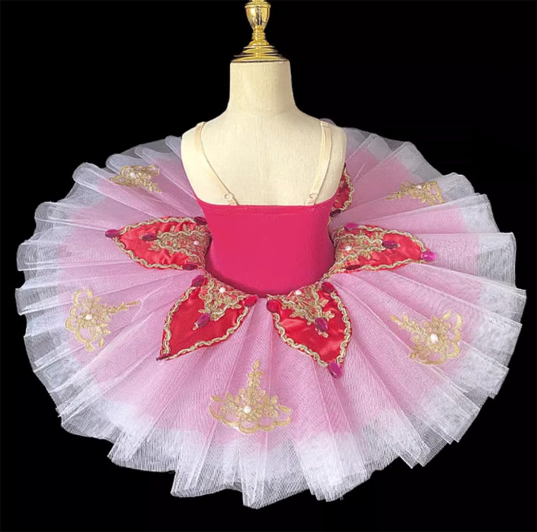 tutù da Balletto per Bambine Donne E Ragazze tutù da Ballerina del Lago dei Cigni Abito da Balletto Costume da Ballo tutù per Allenamento E Spettacolo(150Cm)