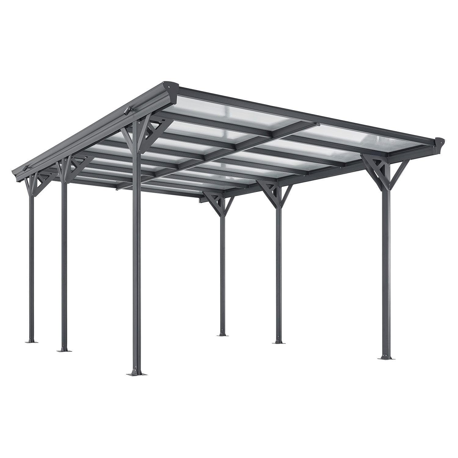 Juskys Carport mit Flachdach 5x3 m