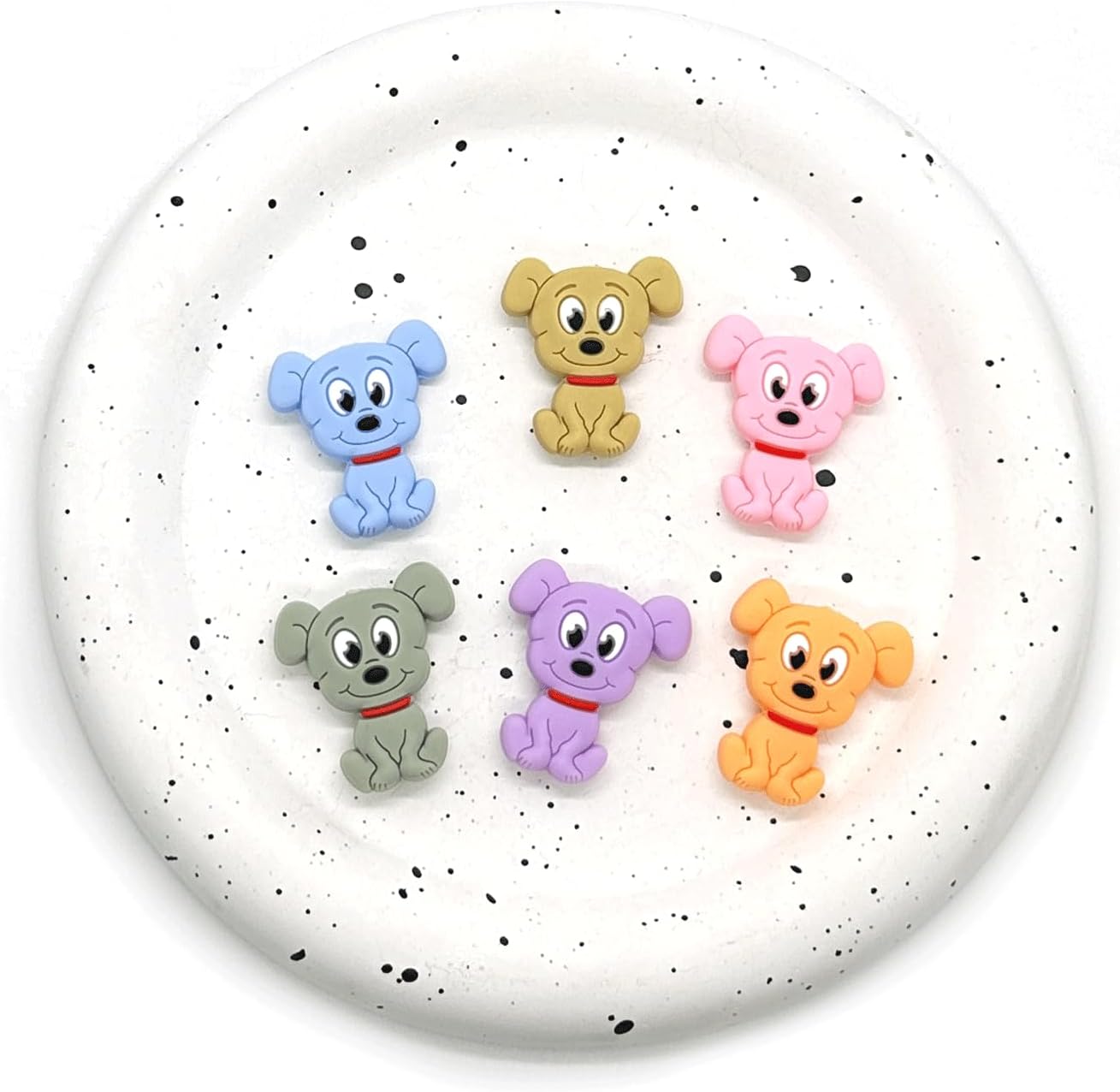 12PCS Dog Silicone Beads, Colorful Focal Bead, Animal Loose Beads Bulk for Pens Keychain Necklace Bracelet Lanyard Jewelry Making Accessories DIY Handicrafts - Image 7