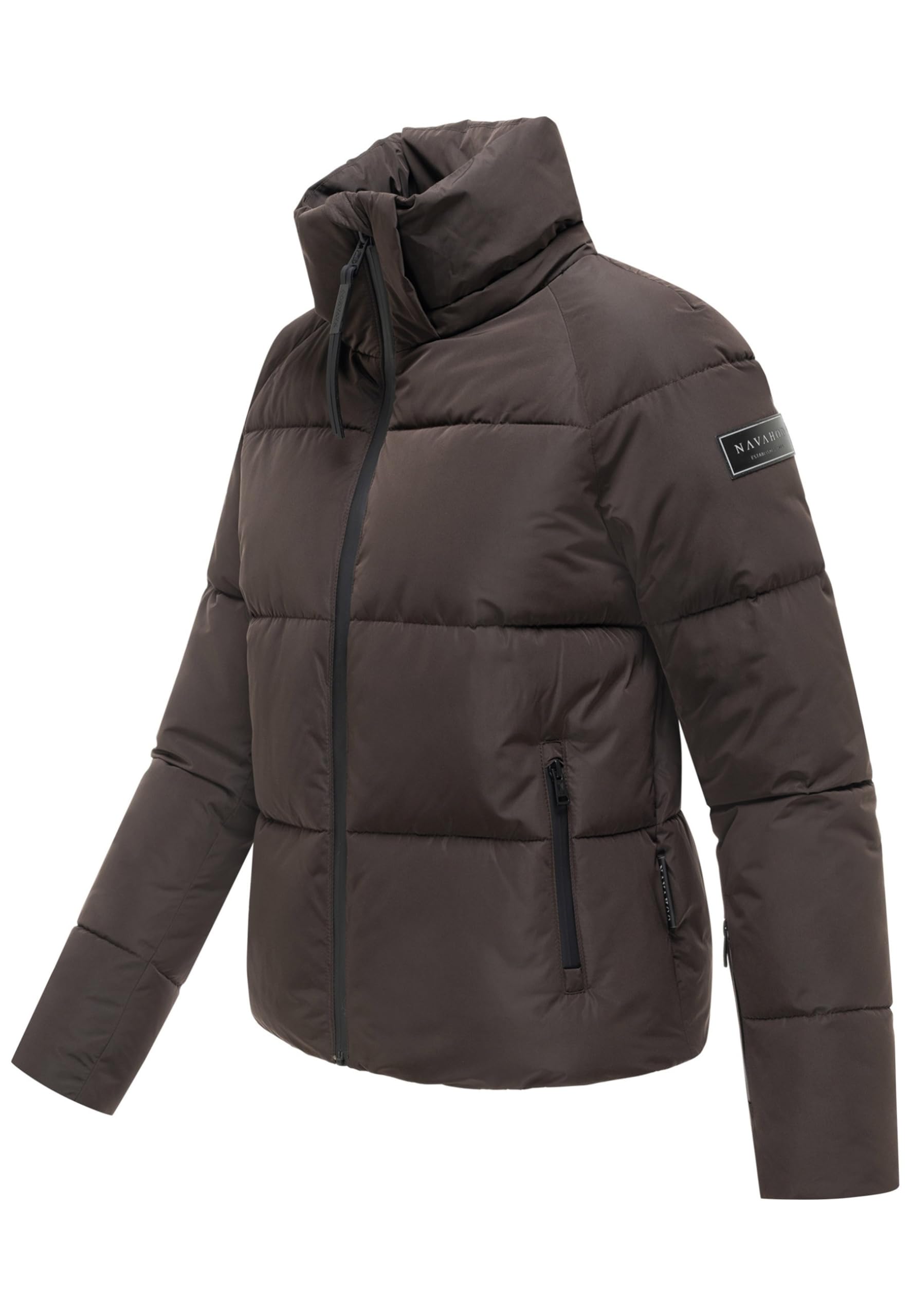 Navahoo Damen Winterjacke (XS-XXL) - gesteppt, abnehmbare Kapuze, 5 Taschen - N067