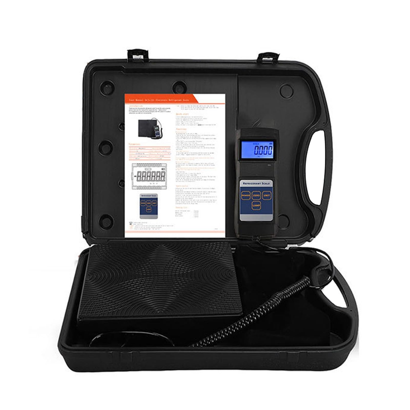 Básculas digitales de laboratorio, Báscula electrónica de carga de refrigerantes de 90 kg, de alta precisión, for aire acondicionado, con retroiluminación LCD digital, resistente al agua IP68.