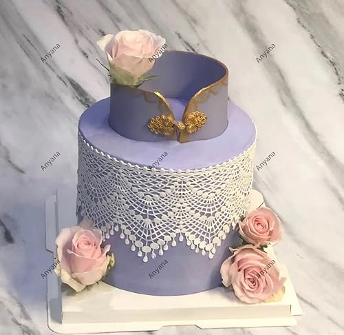 Miniatura 3 de borla de azúcar joya perla colgante pastel comestible silicona fondant vieira impresión encaje estera decoración pastel molde goma pasta cupcake