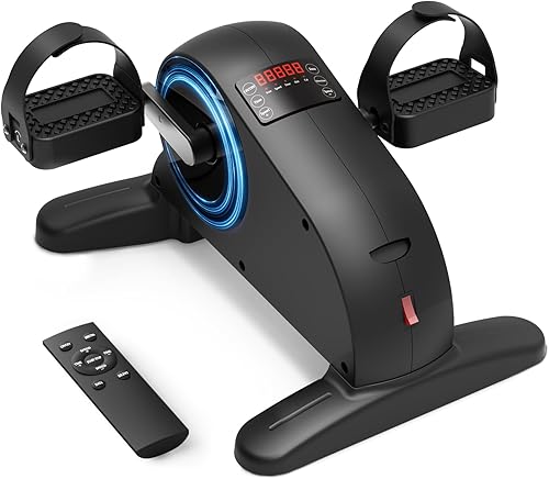 Miniatura 8 de Mini ejercitador de pedal de bicicleta estática para debajo del escritorio, ajuste motorizado, ejercicio de pedal de bicicleta, ciclo de piernabrazo