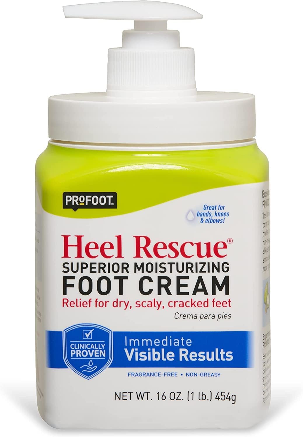 PROFOOT Heel Rescue Foot Cream, 16 Ounce (Pack of 3) Non-Greasy Foot Cream Ideal for Cracked Skin Calloused Skin or Chapped Skin on Feet Heels Elbows and Knees, Penetrates Moisturizes and Repairs