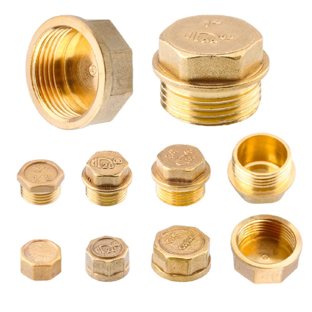 OTANA 1/8" 1/4" 3/8" 1/2" 3/4" 1" 2" BSP Femelle Filetage Male Raccord De Tuyau en Laiton T¨ºte Hexagonale Bouchon Embout Coupleur Connecteur Adaptateur, G2 Male