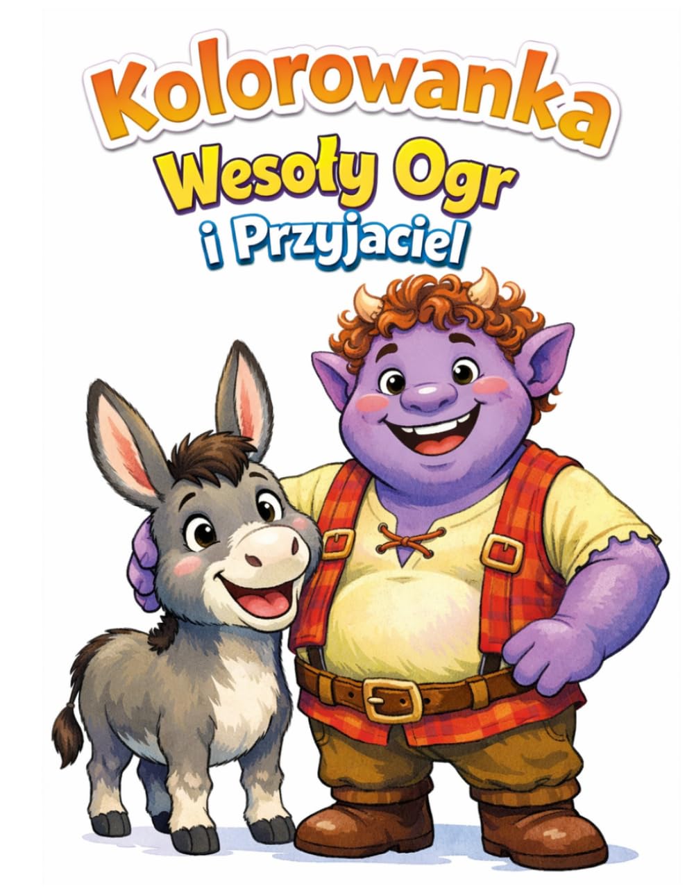Kolorowanka wesoły Ogr i przyjaciel: Shrek