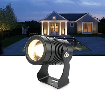 LED Outdoor Spotlight Landscape Lighting Aluminum Waterproof IP67 360 Rotation Wall Light for Hotels Pathway Patio Yard Driveway Garden Decorative Color Blue, Size 3W-DC12V