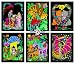 Stuff2Color Unicorns, Mice, Dinosaur, Dragons, Kittens, Knight - 6-pk of 8x10 Fuzzy Velvet Posters