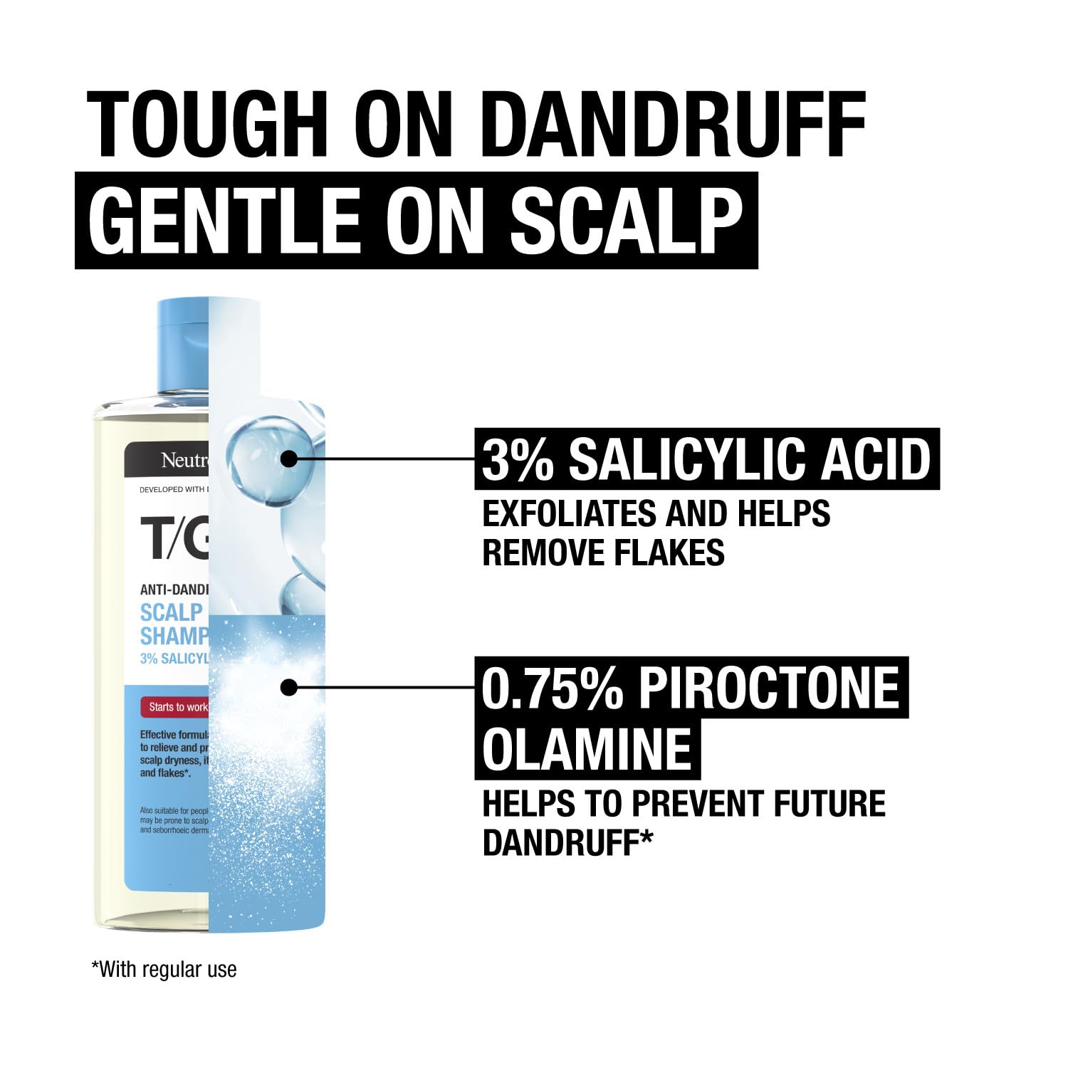 Neutrogena T/Gel Scalp Relief Anti-Dandruff Shampoo (250ml) With 3% Salicylic Acid - Image 3